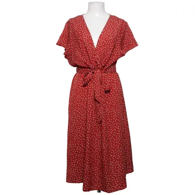 Omlottklänning (Röd, Vit) från Shein Curve Polyester