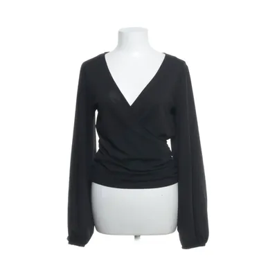 Slå-om bluse (Sort) fra Gina Tricot Elastan, Polyester