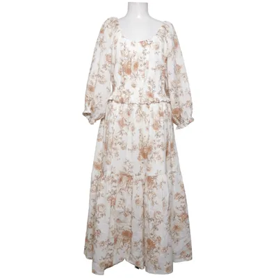 Maxikleid (Weiß, Braun) von Newbie by KappAhl Baumwolle