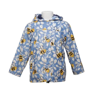 Regenjack (Blauw, Geel, Wit) van Minizzz Polyester, Polyurethaan