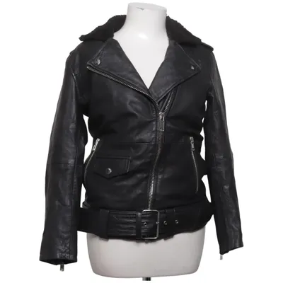 Veste de motard (Noir) de Deadwood Cuir, Polyester