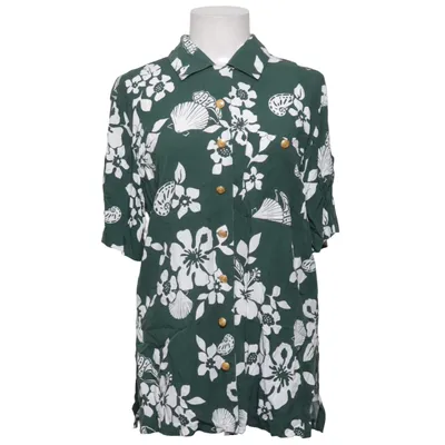 Short sleeve shirt (Green, White) from Basler Viscose