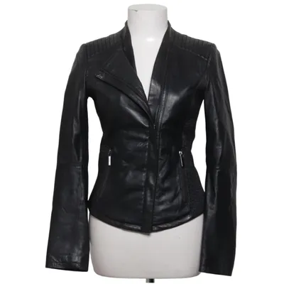 Bikerjack (Zwart) van Zara Basic Leer