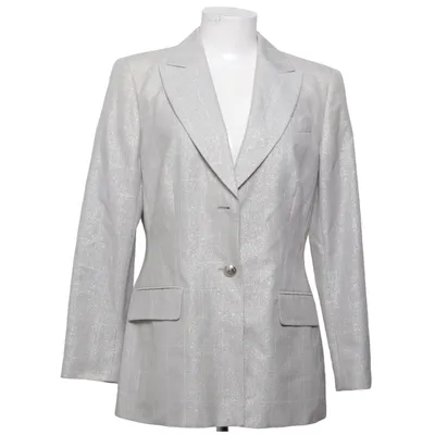 Blazer (Grå, Sølv) fra Escada Polyester, Silke, Uld