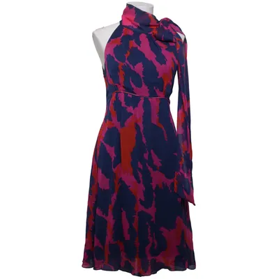 Omlottklänning (Blå, Rosa, Flerfärgad) från Diane von Furstenberg Elastan, Silke