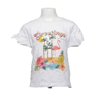 T-shirt (Wit) van Emma Jayne x H&M Katoen, Elastaan