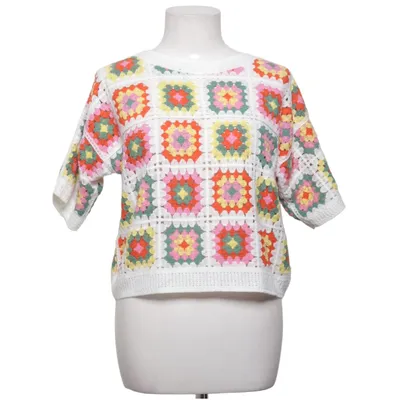Sweater (White, Multicolored) from Yu & Me Polyester, Viscose
