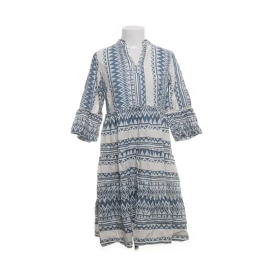 Dress (Blue, White) from Flowers for Friends Cotton