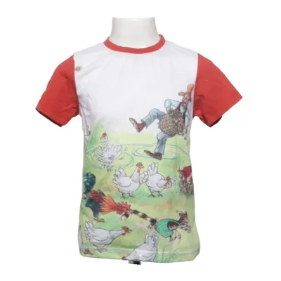 T-shirt (Hvid, Rød, Flerfarvet) fra Pettson och Findus Bomuld