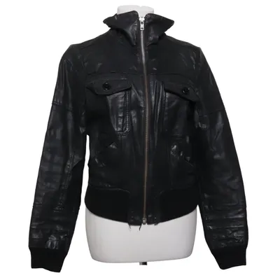 Leather jacket (Black) from ONLY Cotton, Leather