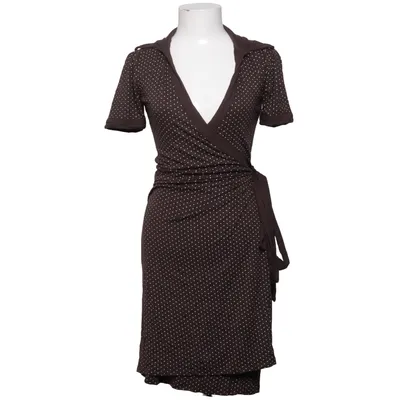 Wickelkleid (Braun, Weiß) von Eve Elasthan, Viskose