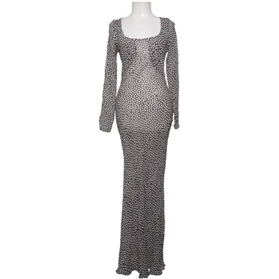 Maxi dress (Brown, White) from Réalisation Silk