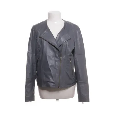 Bikerjacka (Grå) från Milano Polyester, Skinn