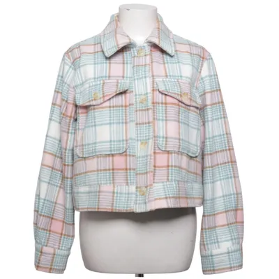 Skjortejakke (Pink, Blå, Hvid) fra Pieces Polyester