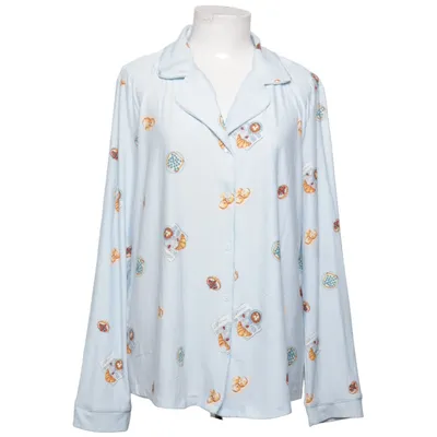 Chemise de pyjama (Bleu, Blanc, Multicolore) de Primark Élasthane, Polyester