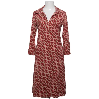 Klänning (Röd, Beige) från Vera Velour Elastan, Viskos
