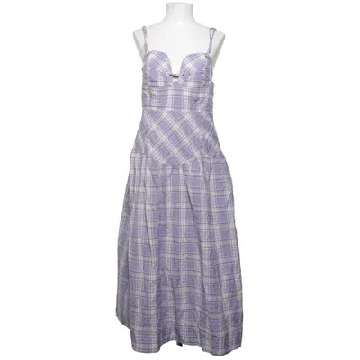 Maxi jurk (Lila, Wit) van Ganni Organisch katoen, Polyamide, Gerecycled polyester