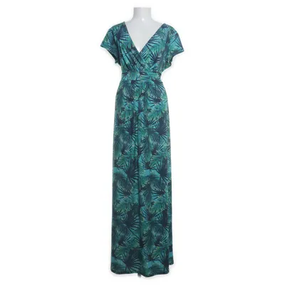 Maxi dress (Green, Blue, Multicolored) from Cami Elastane, Polyester