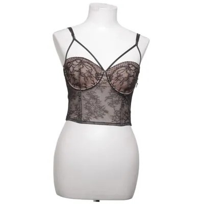 Korsett (Schwarz, Beige) von Victoria's Secret Elasthan, Polyamid