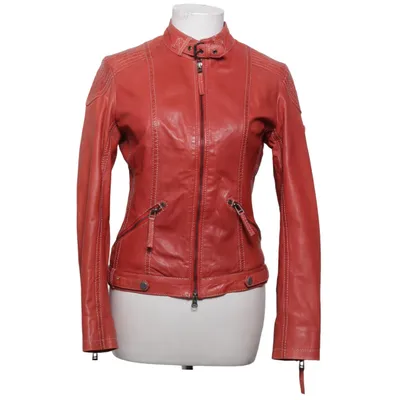 Leather jacket (Red) from Gipsy Cotton, Leather, Polyester
