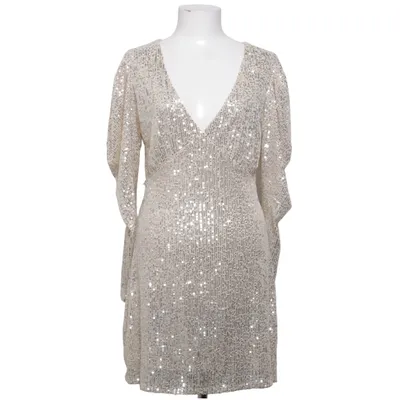 Cocktail dress (Beige, Silver) from Zara