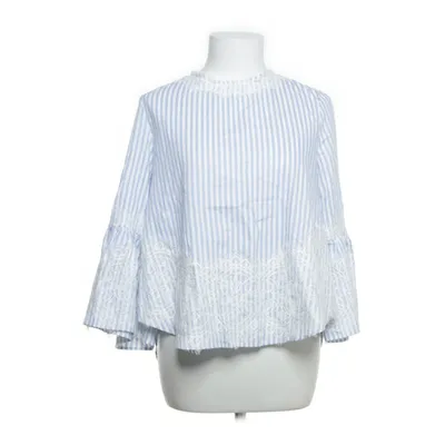 Blouse (Blauw, Wit) van Zara Woman Katoen, Nylon, Viscose