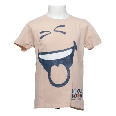 T-shirt (Beige) van Smiley World Katoen, Elastaan