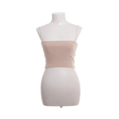 Crop top (Beige) van Zara Katoen, Elastaan