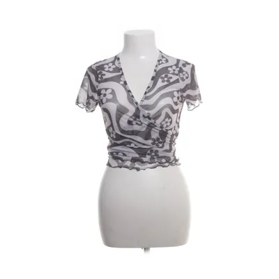 Wrap top (Black, Gray) from Urban Outfitters Polyester, Elastane