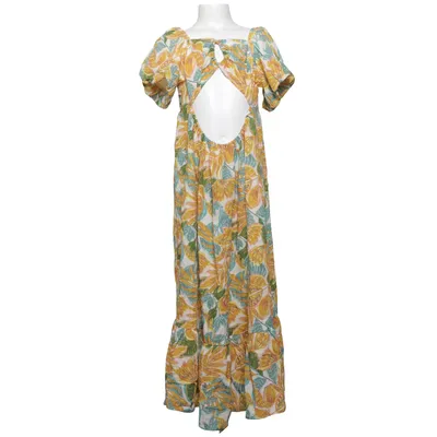 Dress (Yellow, Green, Multicolored) from Mango Cotton, Polyamide, Viscose