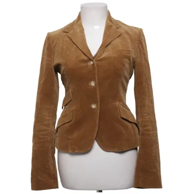 Blazer (Bruin) van Ralph Lauren Acetaat, Katoen, Elastaan, Leer
