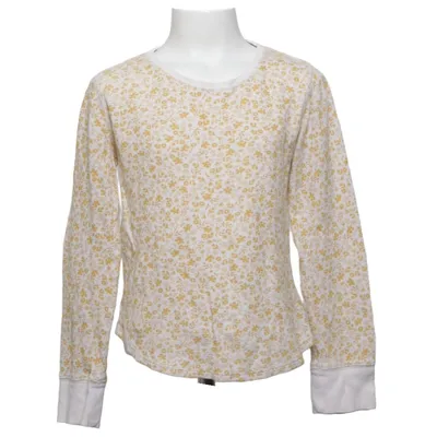 Långärmad t-shirt (Vit, Gul) från Old Navy Bomull