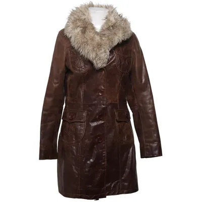 Läderkappa (Brun) från Gipsy Skinn, Polyester