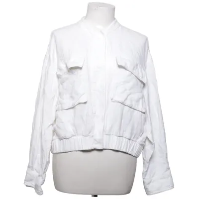 Bomberjack (Wit) van Zara Linnen, Polyamide, Viscose
