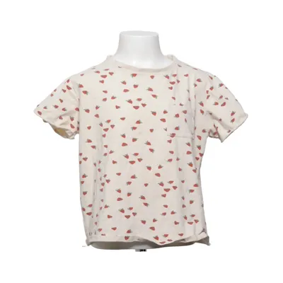 T-shirt (Beige, Rood) van Åhléns Katoen, Elastaan