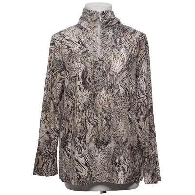 Blouse (Beige, Zwart) van Alfred Dunner Katoen, Elastaan, Viscose