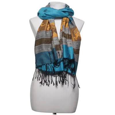 Sjal (Blå, Gul, Grå) från Pashmina Kashmir