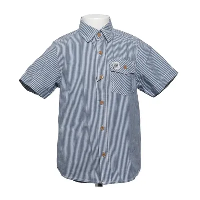Chemise à manches courtes (Bleu, Blanc) de Rebel Coton