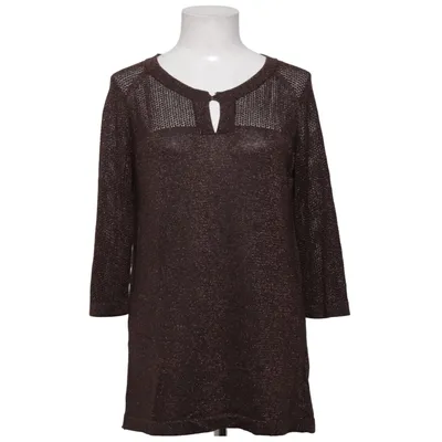 Sweater (Brown) from Soya Metallic fiber, Viscose