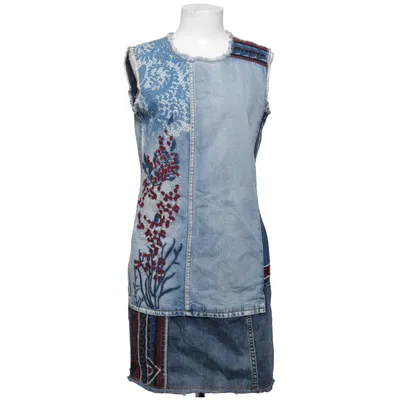 Denim dress (Blue, Red) from Desigual Cotton, Elastane, Polyester