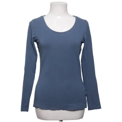 T-shirt à manches longues (Bleu) de Mikado Coton, Élasthane