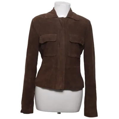 Läderjacka (Brun) Skinn, Polyester
