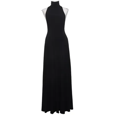 Halterneck dress (Black) from Zara Elastane, Polyester