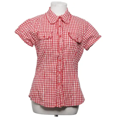 Chemise à manches courtes (Rouge, Blanc) de VILA Coton, Élasthane