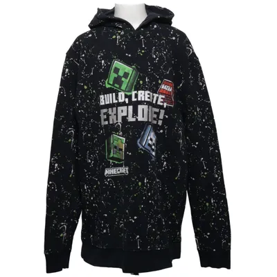 Sweat à capuche (Noir, Multicolore) de Minecraft Coton, Polyester