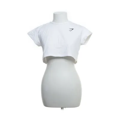 Crop top (Wit) van Gymshark Katoen, Elastaan