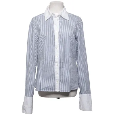 Chemise (Bleu, Blanc) de Flash Basic Coton, Élasthane, Polyester