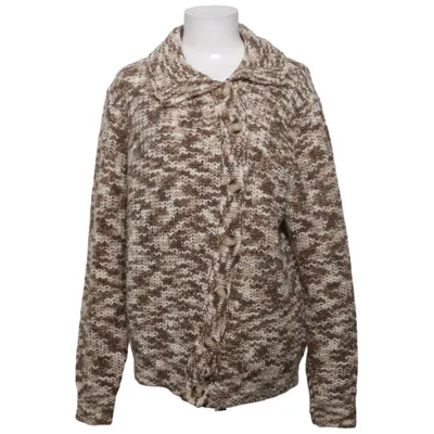 Strickjacke (Braun, Beige, Weiß) von Kit Karnaby Acryl, Wolle