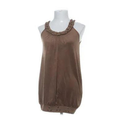 Tank Top (Brown) from Leslly Elastane, Polyester