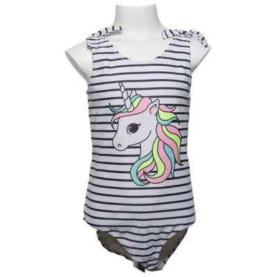 Badedragt (Hvid, Blå, Flerfarvet) fra H&M Elastan, Polyester